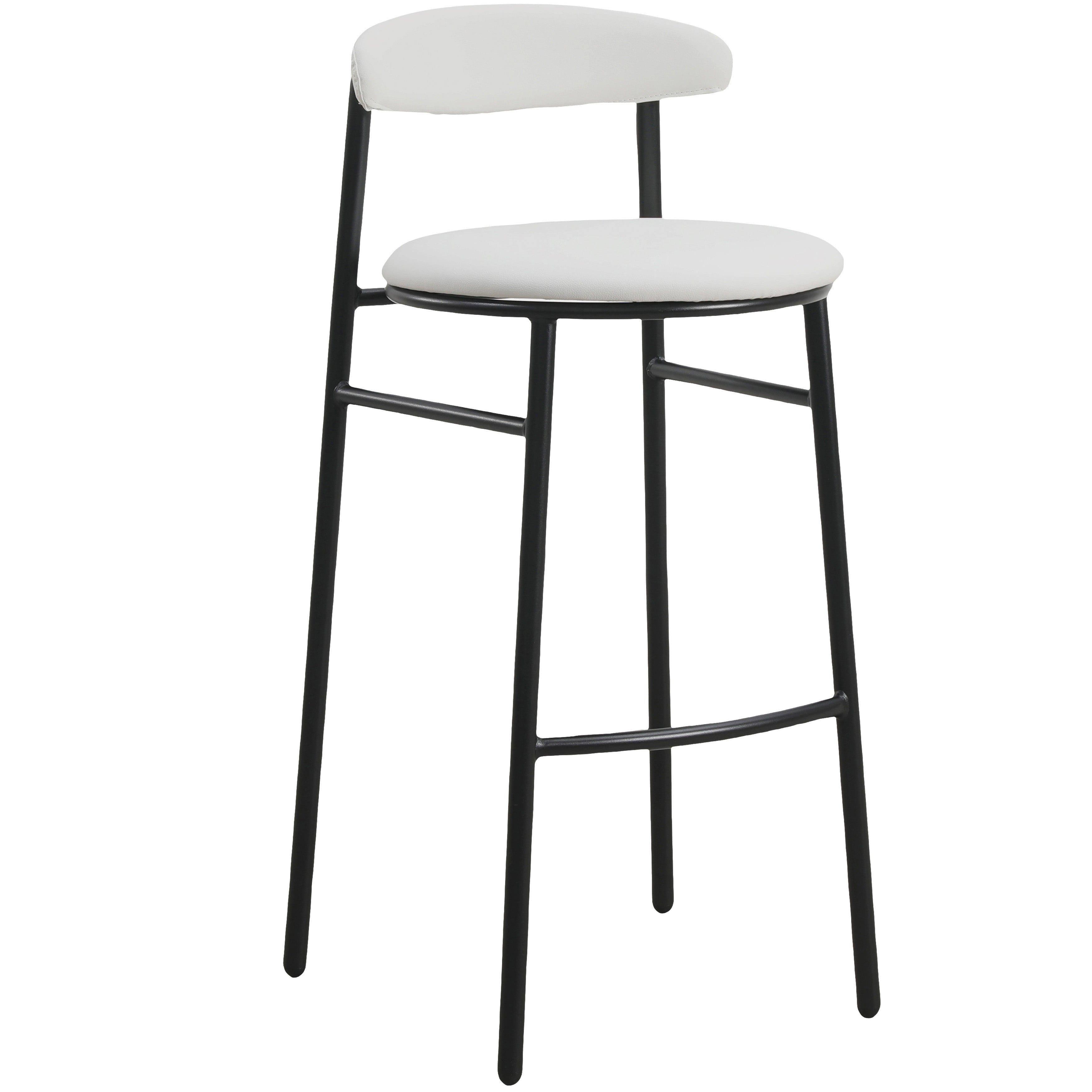 Lume Collection Modern Bar Stool in Grey