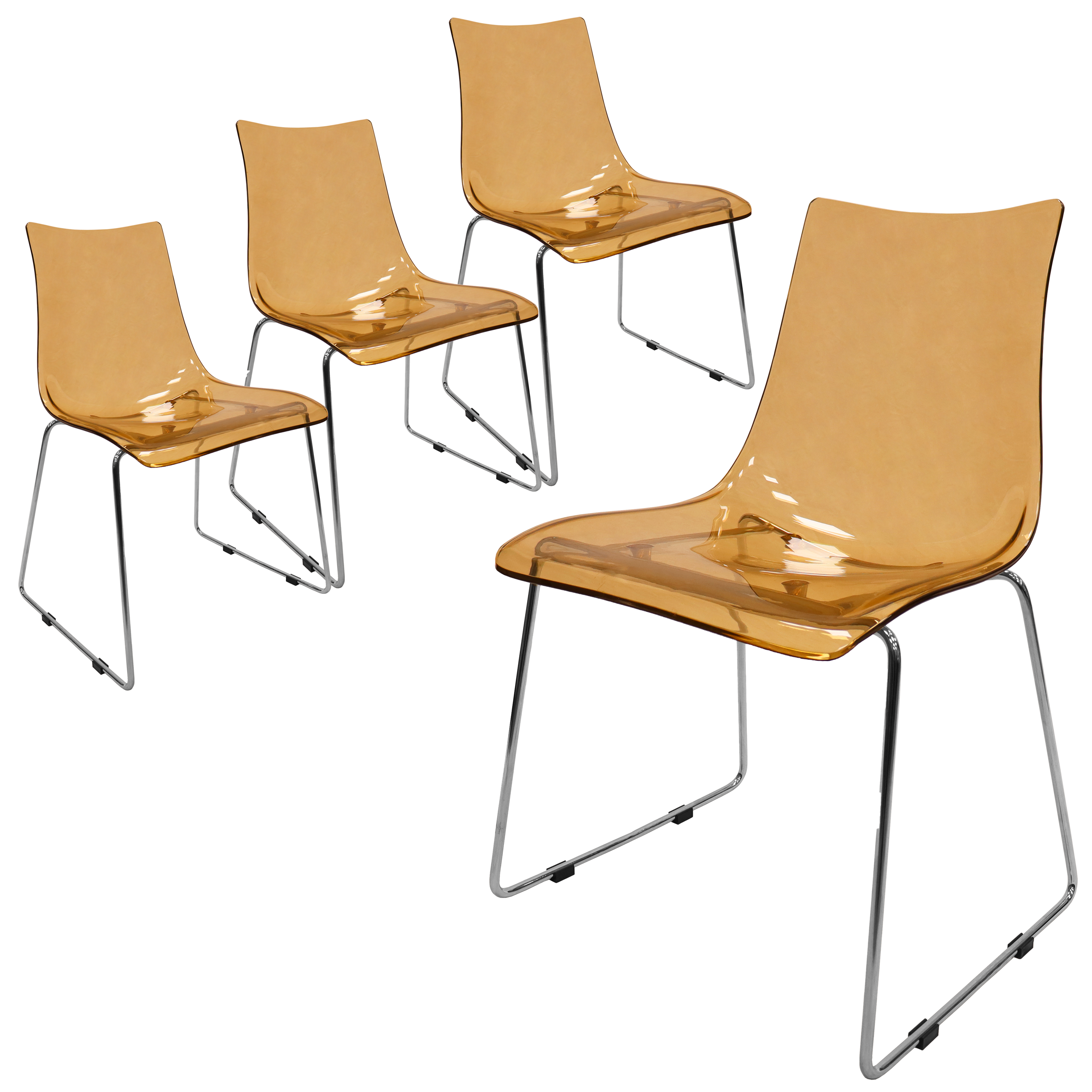 Lima Modern Acrylic Chair, Set of 4