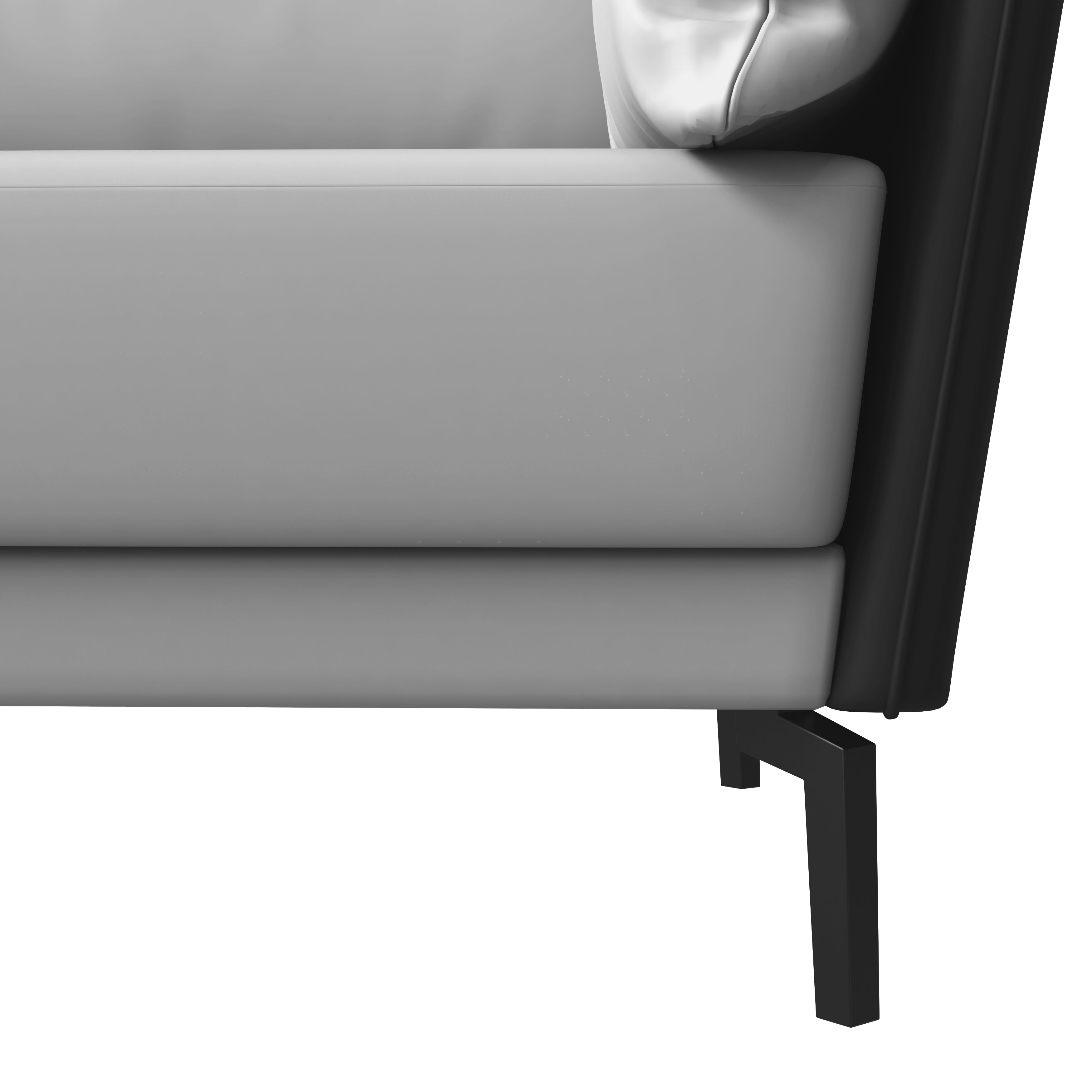 Luxify Collection Three Seater Sofa in Black/Grey