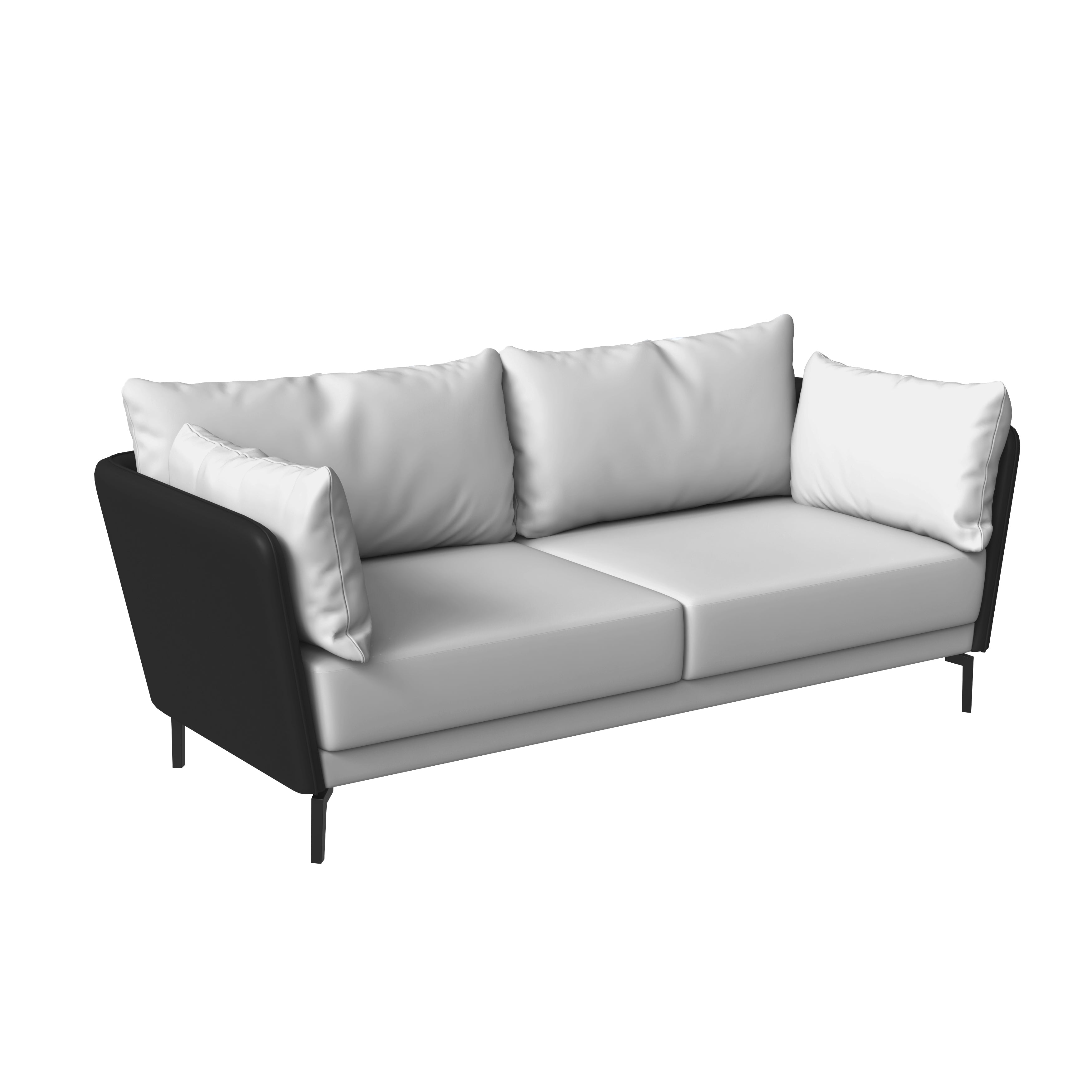 Luxify Collection Three Seater Sofa in Black/Grey