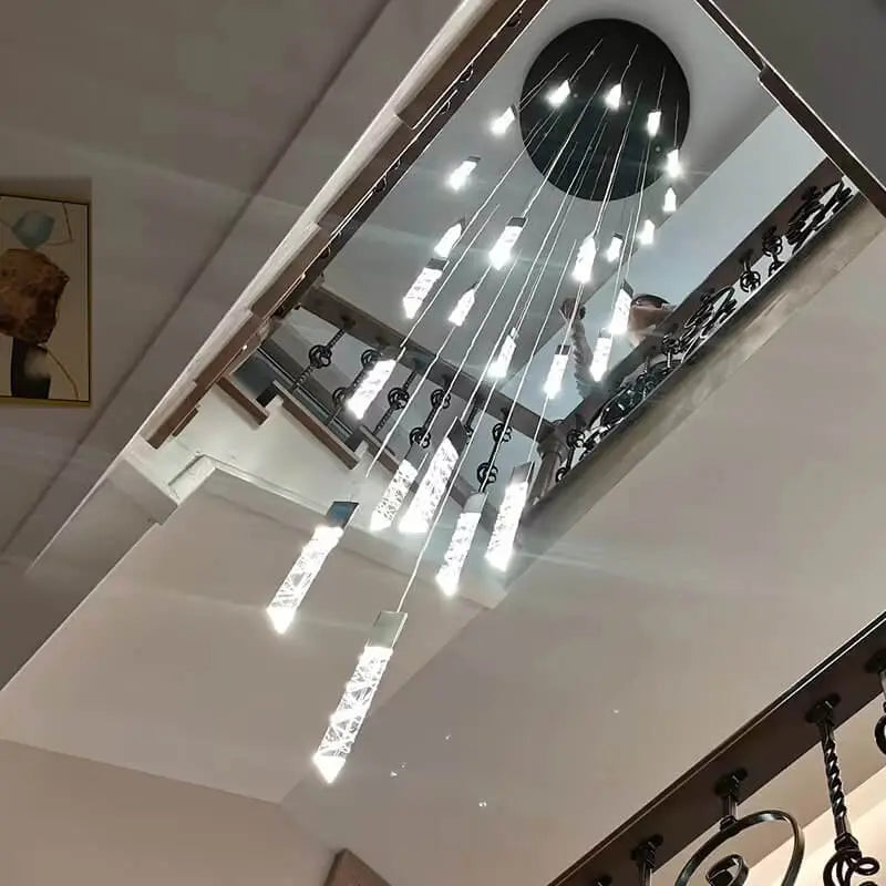 Large Crystal Chandelier for High Ceiling