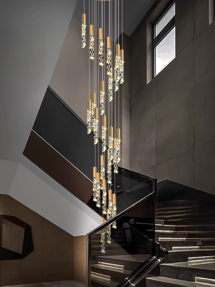 Large Crystal Chandelier for High Ceiling