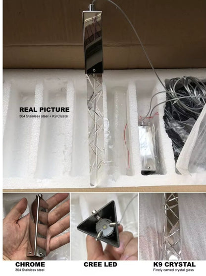 Large Crystal Chandelier for High Ceiling