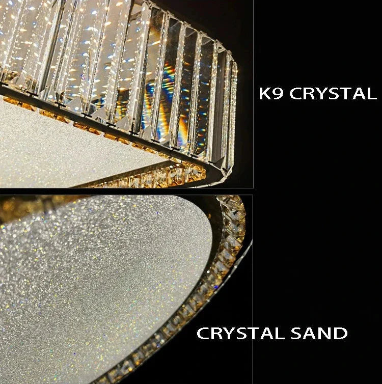 Lark Crystal Flush Mount Chandelier