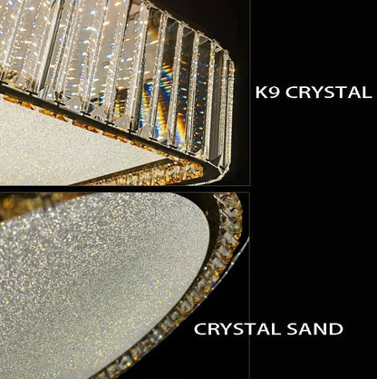 Lark Crystal Flush Mount Chandelier