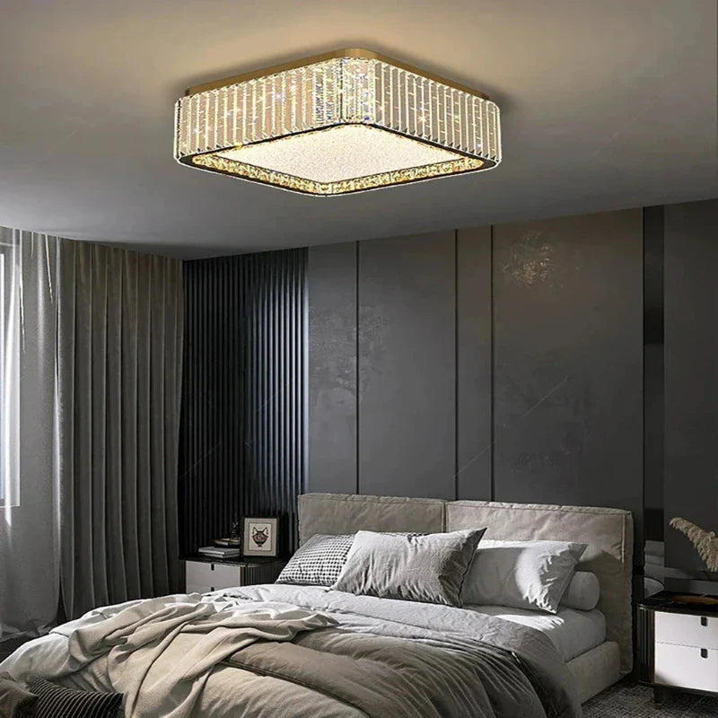 Lark Crystal Flush Mount Chandelier