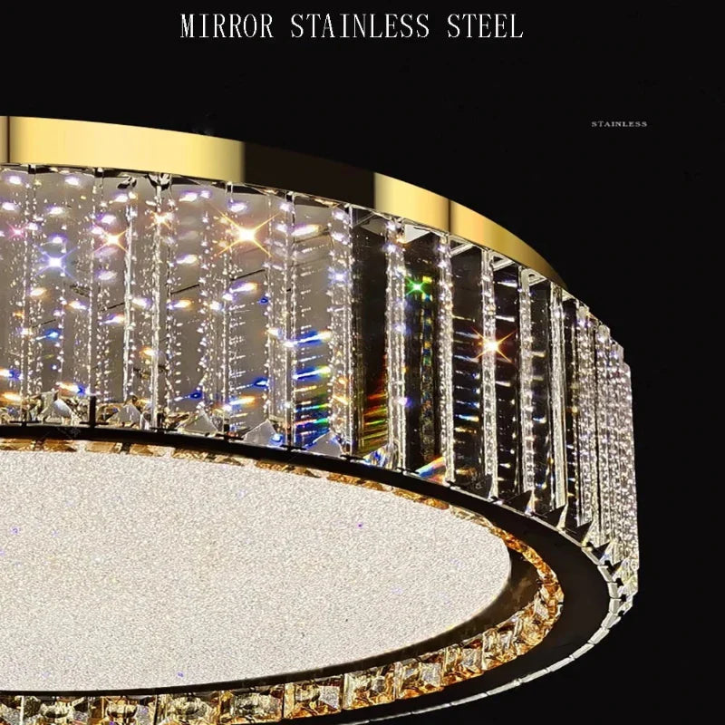 Lark Crystal Flush Mount Chandelier