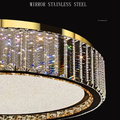 Lark Crystal Flush Mount Chandelier