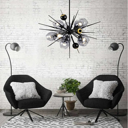 Laura Black Bubble Sputnik Chandelier