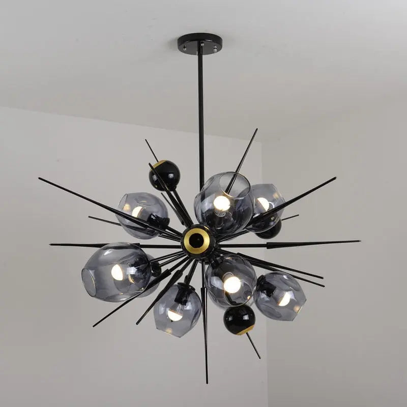 Laura Black Bubble Sputnik Chandelier