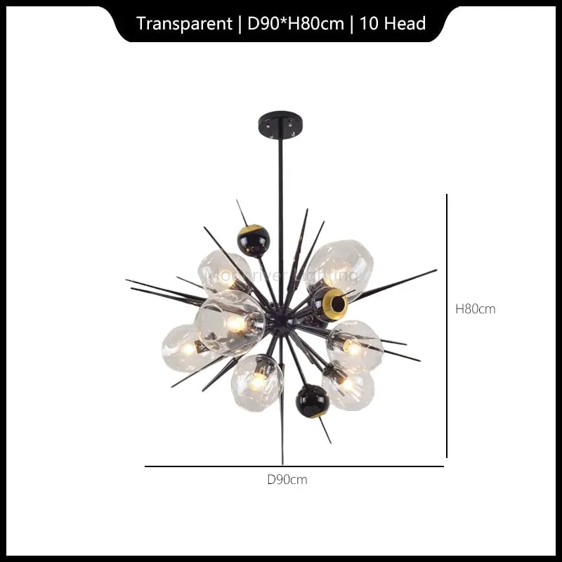 Laura Black Bubble Sputnik Chandelier