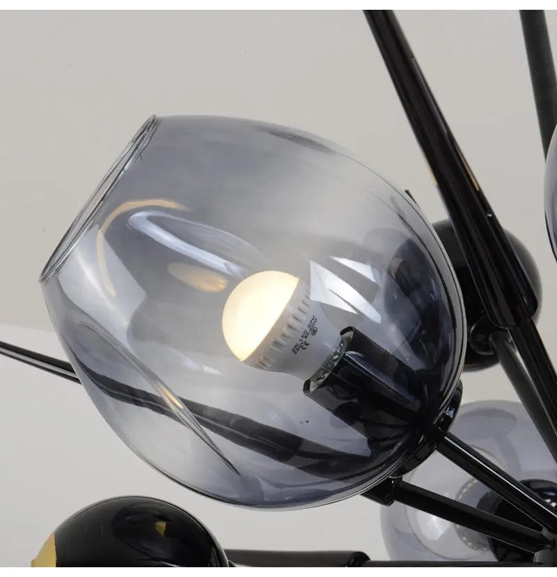 Laura Black Bubble Sputnik Chandelier