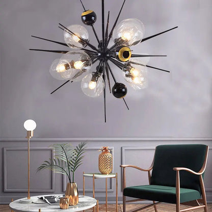 Laura Black Bubble Sputnik Chandelier