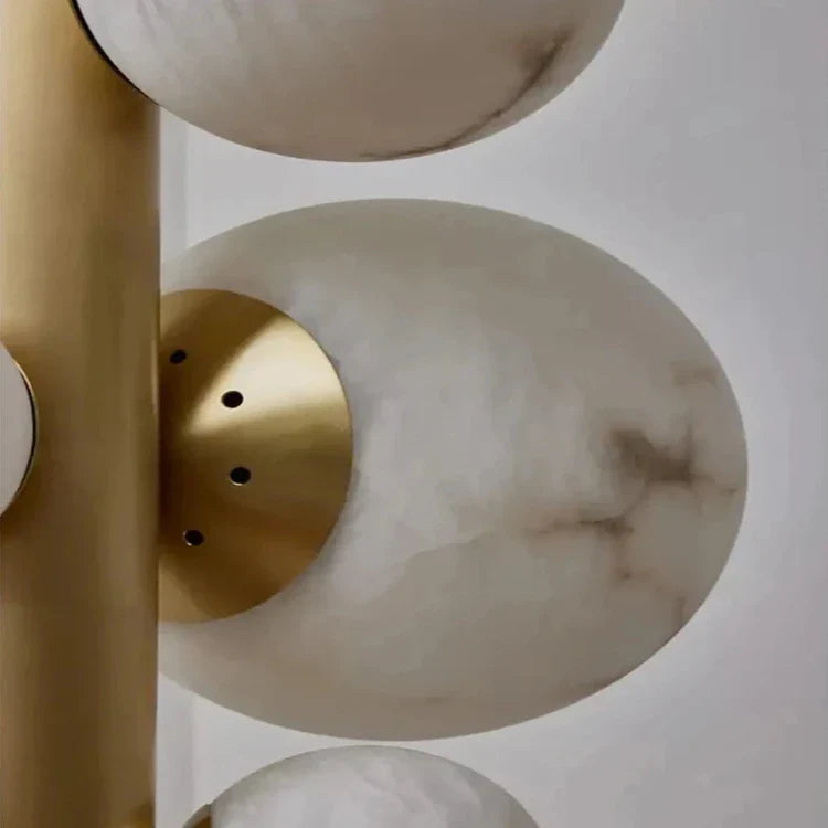 Classic Modern Marble Ball Vertical Liner Chandelier