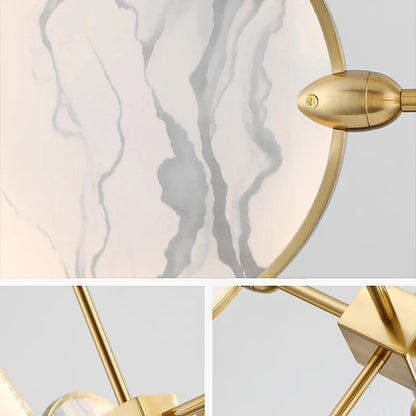 Lesley Modern Art Glass Disc Chandelier