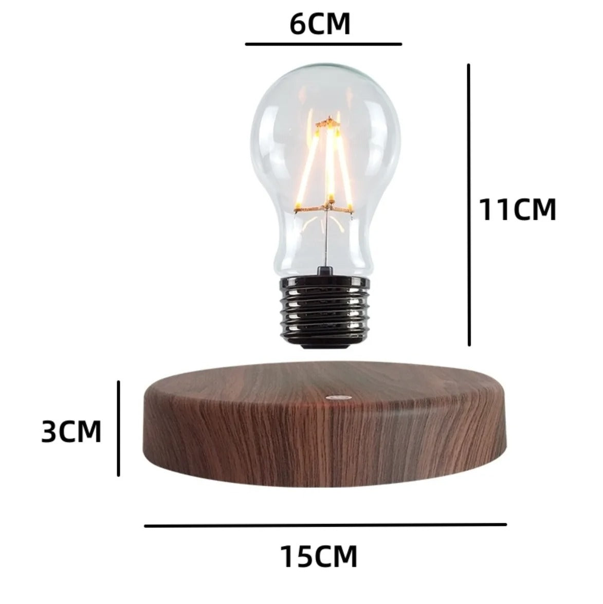 Emfurn Levitating Lamp with Wooden Base