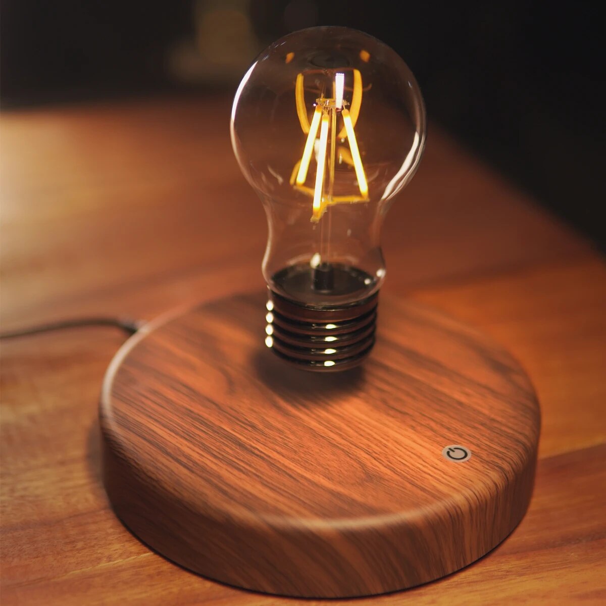 Emfurn Levitating Lamp with Wooden Base