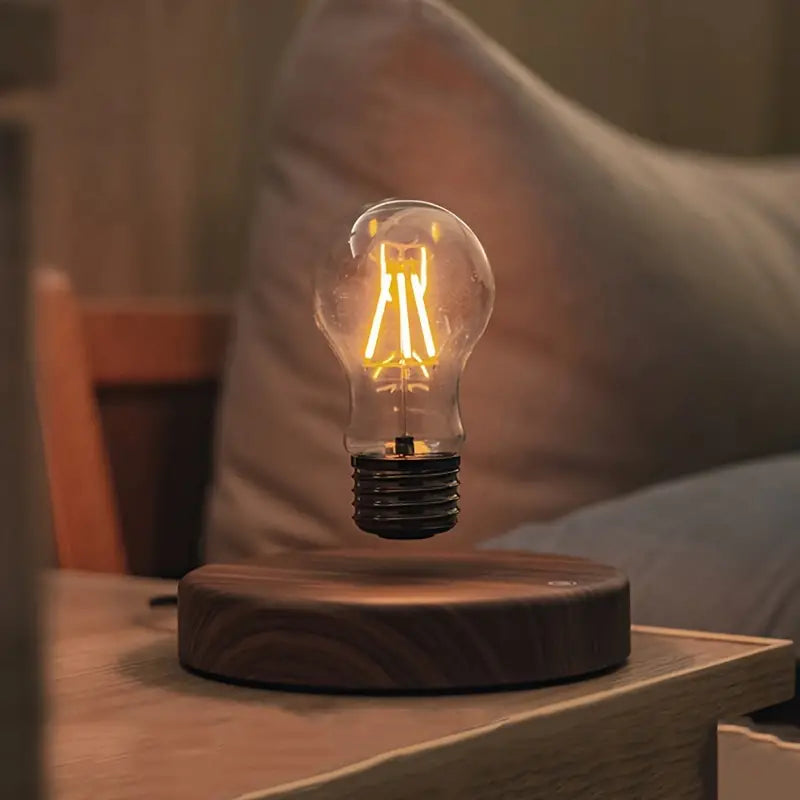 Emfurn Levitating Lamp with Wooden Base