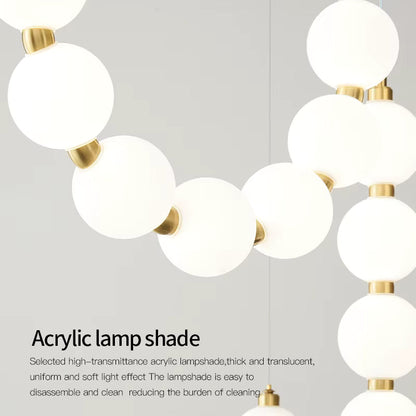 Modern Modern Acrylic Orb Chandelier