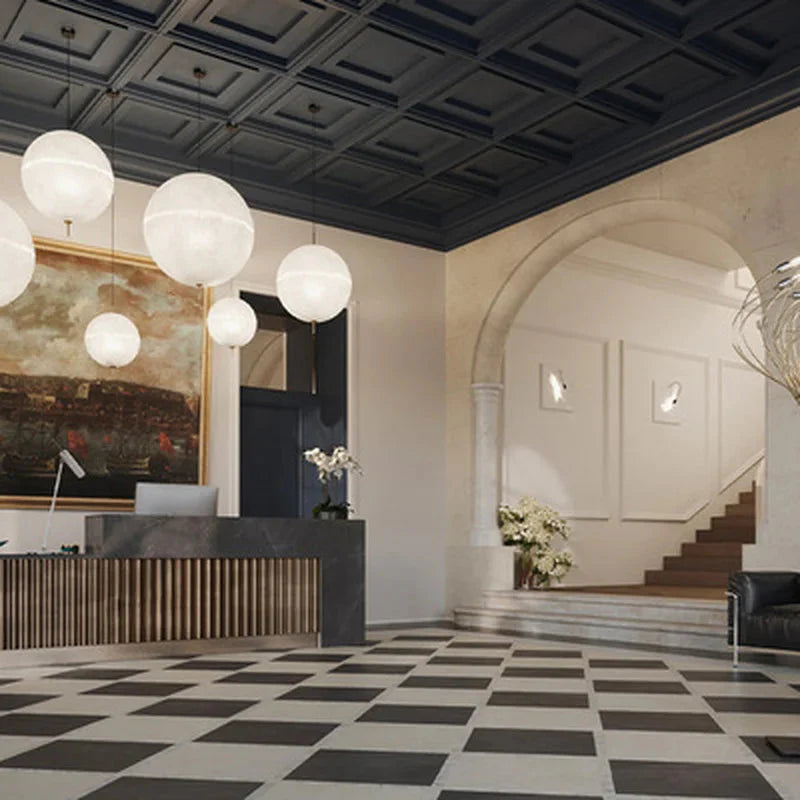 Classic Copper Sphere Pendant Lamp Chandelier