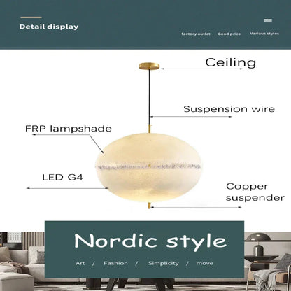 Classic Copper Sphere Pendant Lamp Chandelier