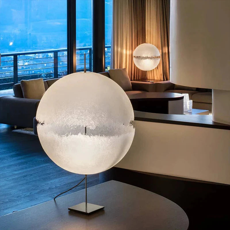Lissa Modern Led White Sphere Floor Lamp