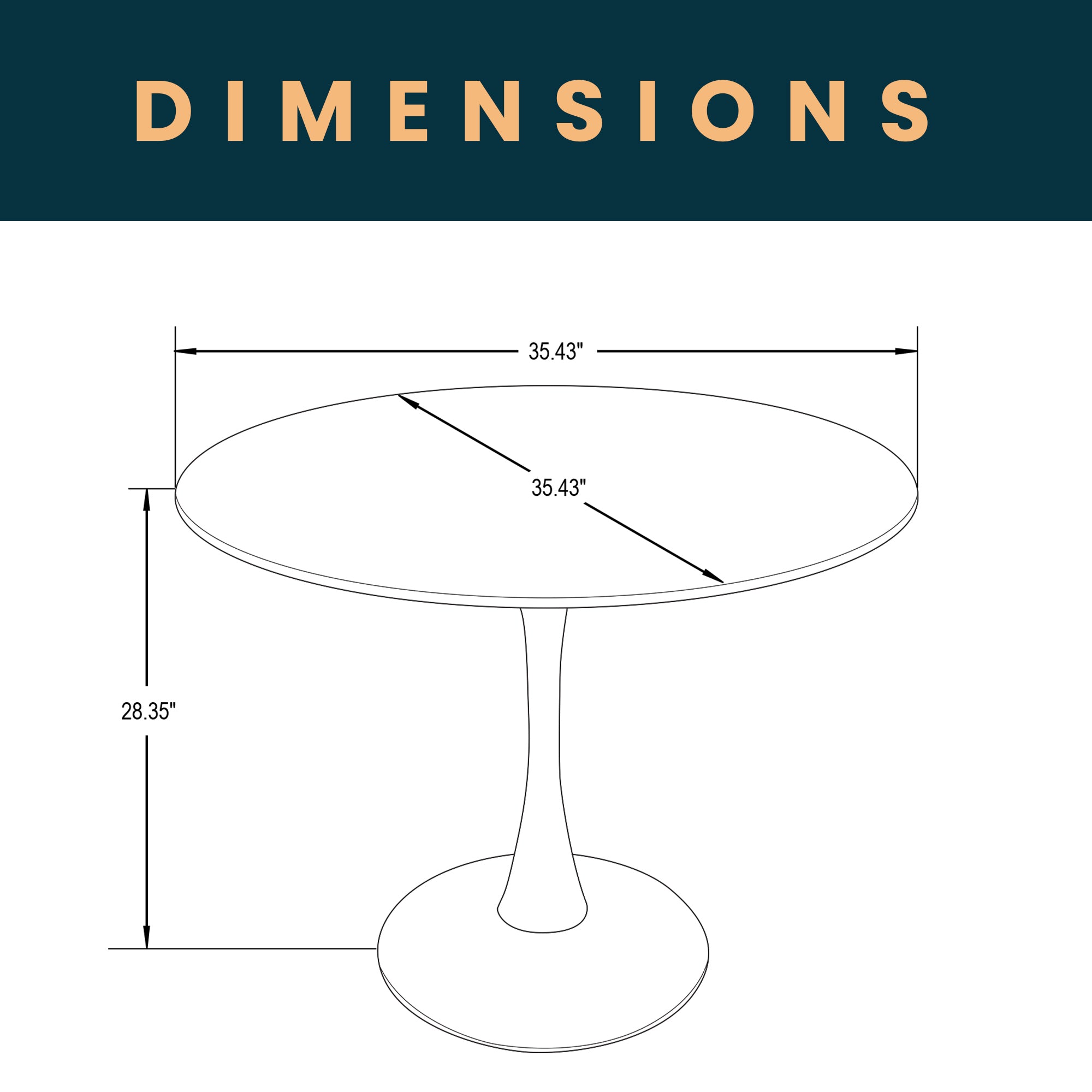 Theodor 36" Round Dining Table - Wood Top