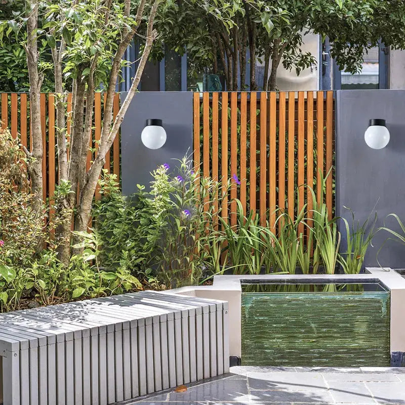 Modern Led Outdoor Globe Wall Light