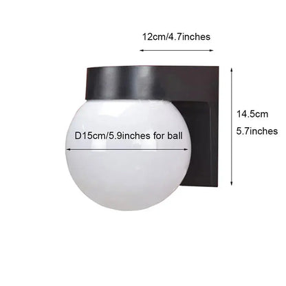 Modern Led Outdoor Globe Wall Light