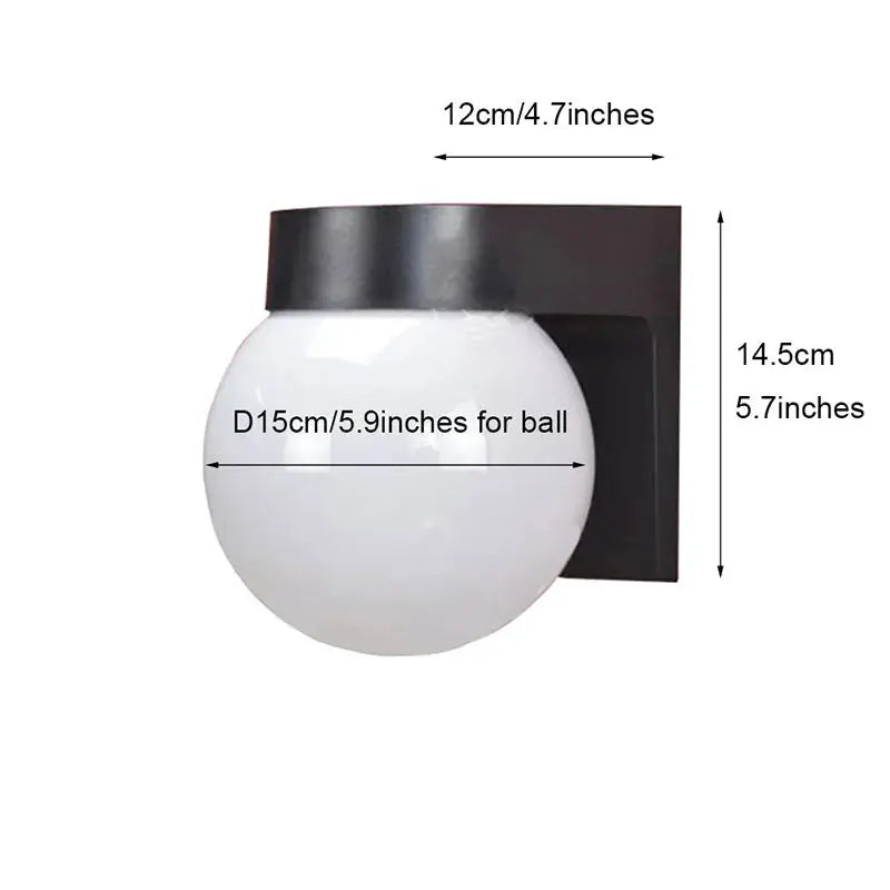Rustics Led Outdoor Globe Wall Light