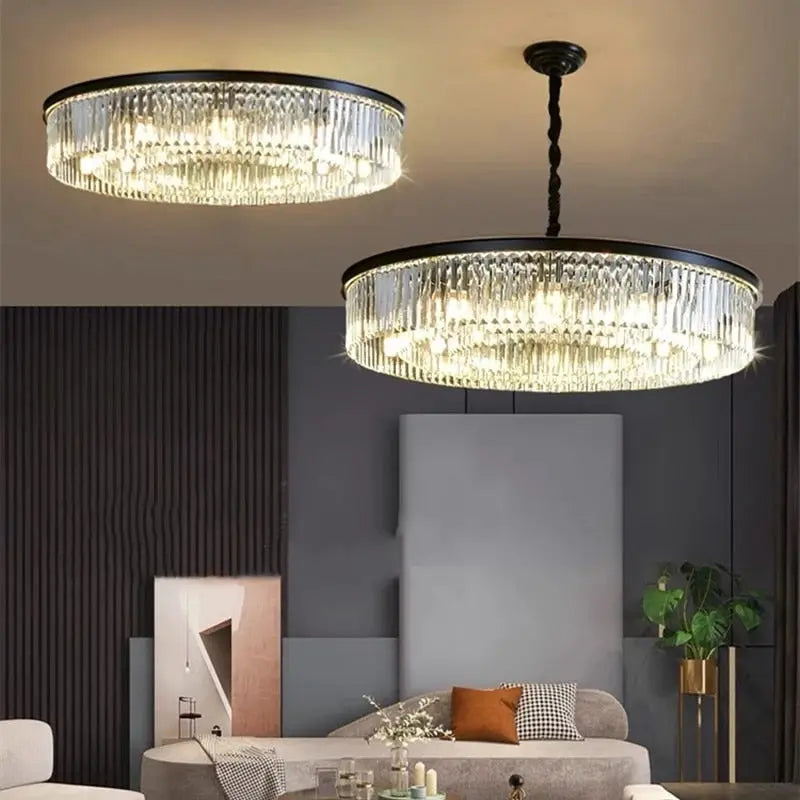Lucinda Black Crystal Chandelier