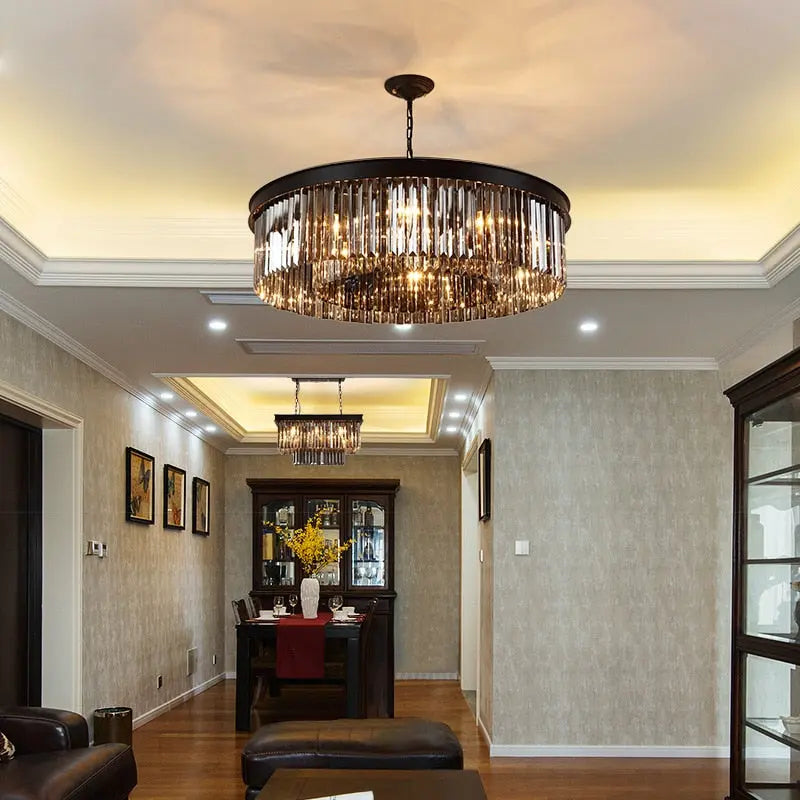Lucinda Black Crystal Chandelier