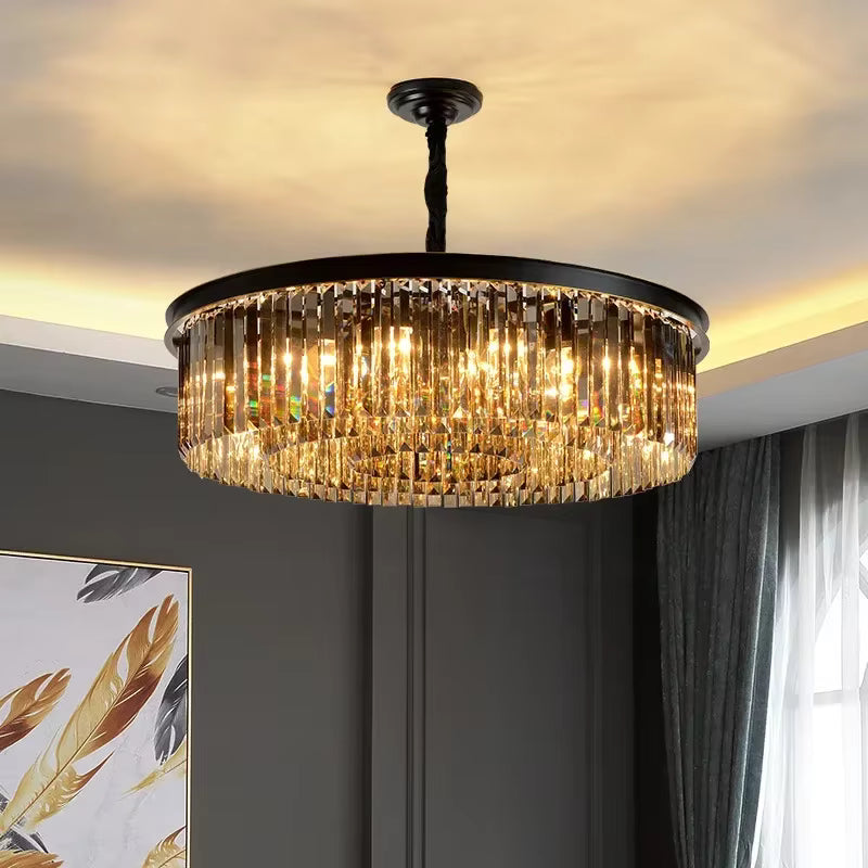 Lucinda Black Crystal Chandelier