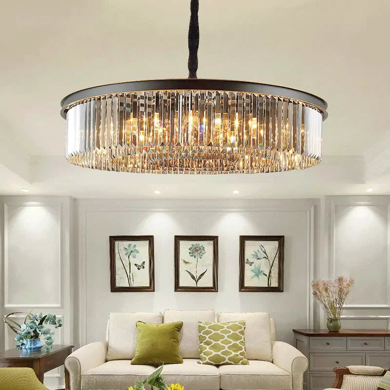 Lucinda Black Crystal Chandelier