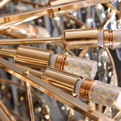 Luny Gold Cascading Waterfall Crystal Chandelier