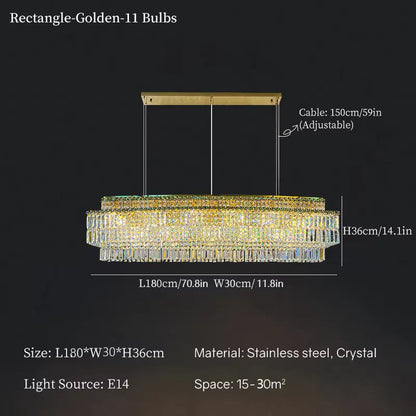 Luxury Linear Krsystal Chandelier