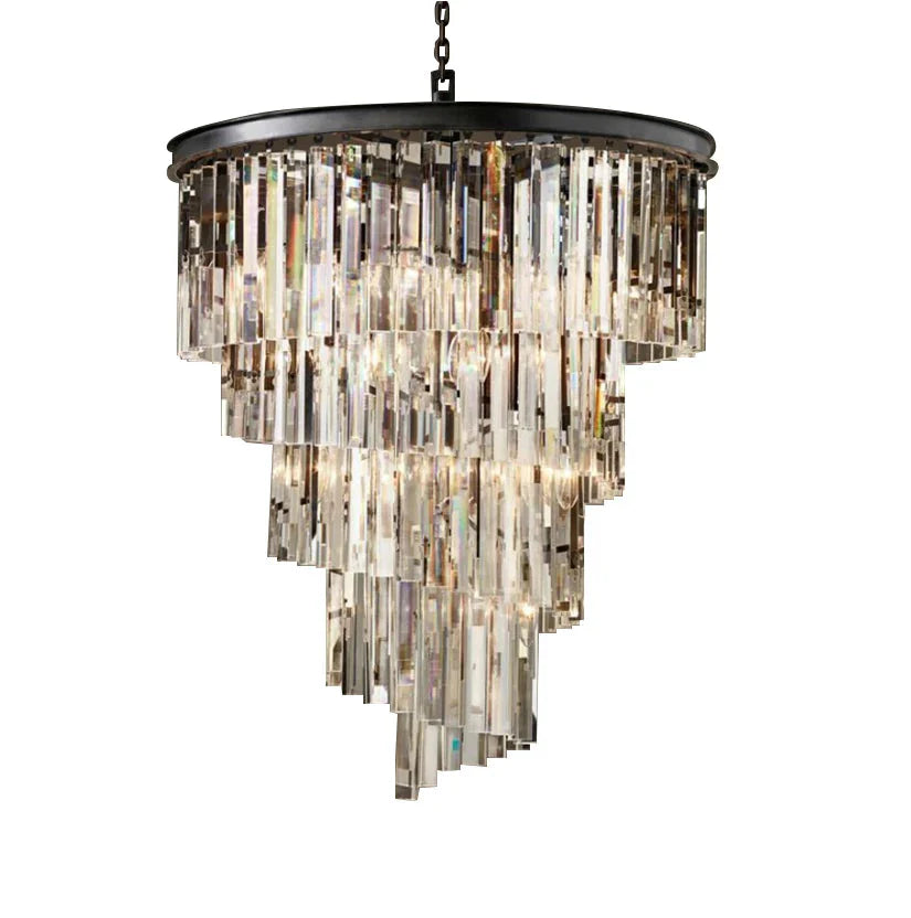 Luxury Tiered Crystal Chandelier for Foyer