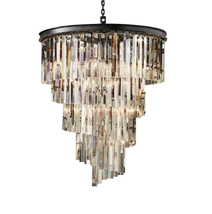 Luxury Tiered Crystal Chandelier for Foyer