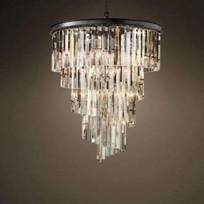 Luxury Tiered Crystal Chandelier for Foyer