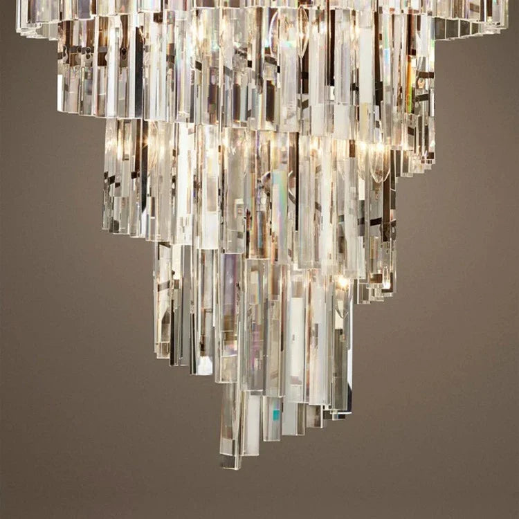 Luxury Tiered Crystal Chandelier for Foyer