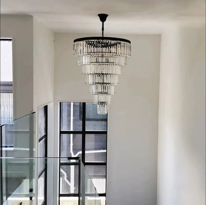 Luxury Tiered Crystal Chandelier for Foyer
