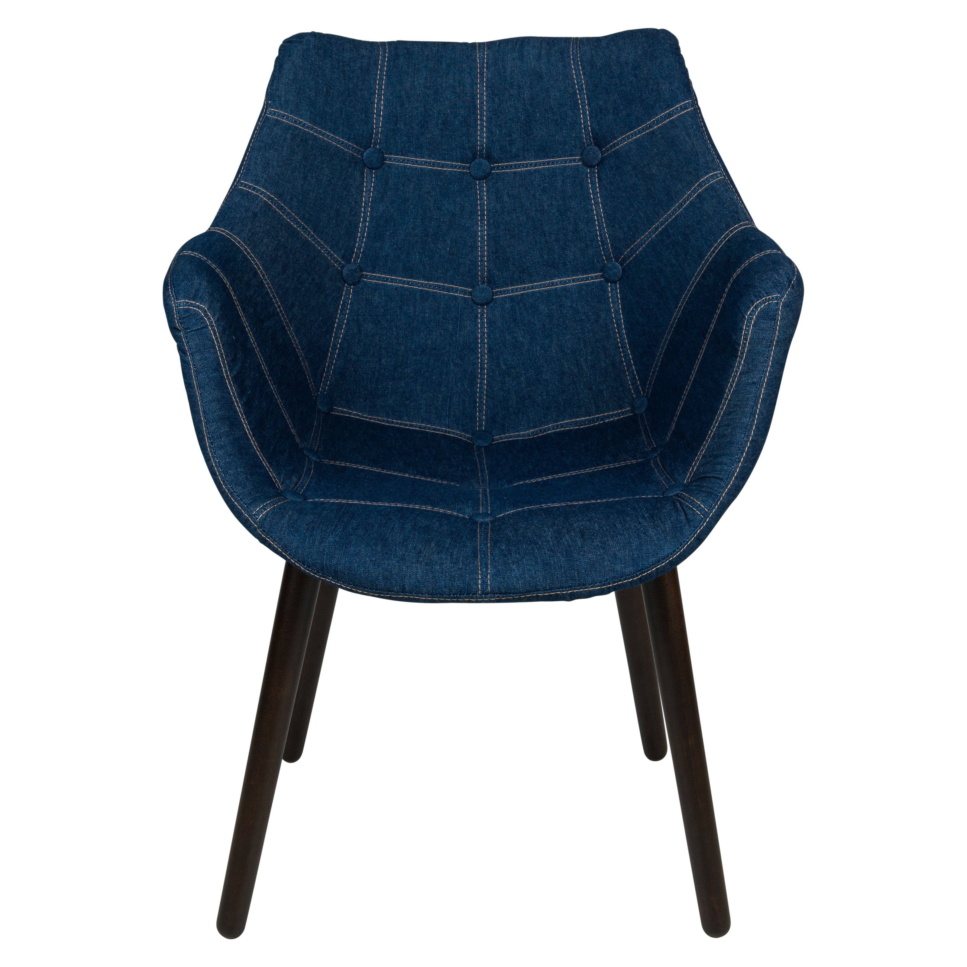 Hugo Tufted Denim Lounge Chair - Set of 2