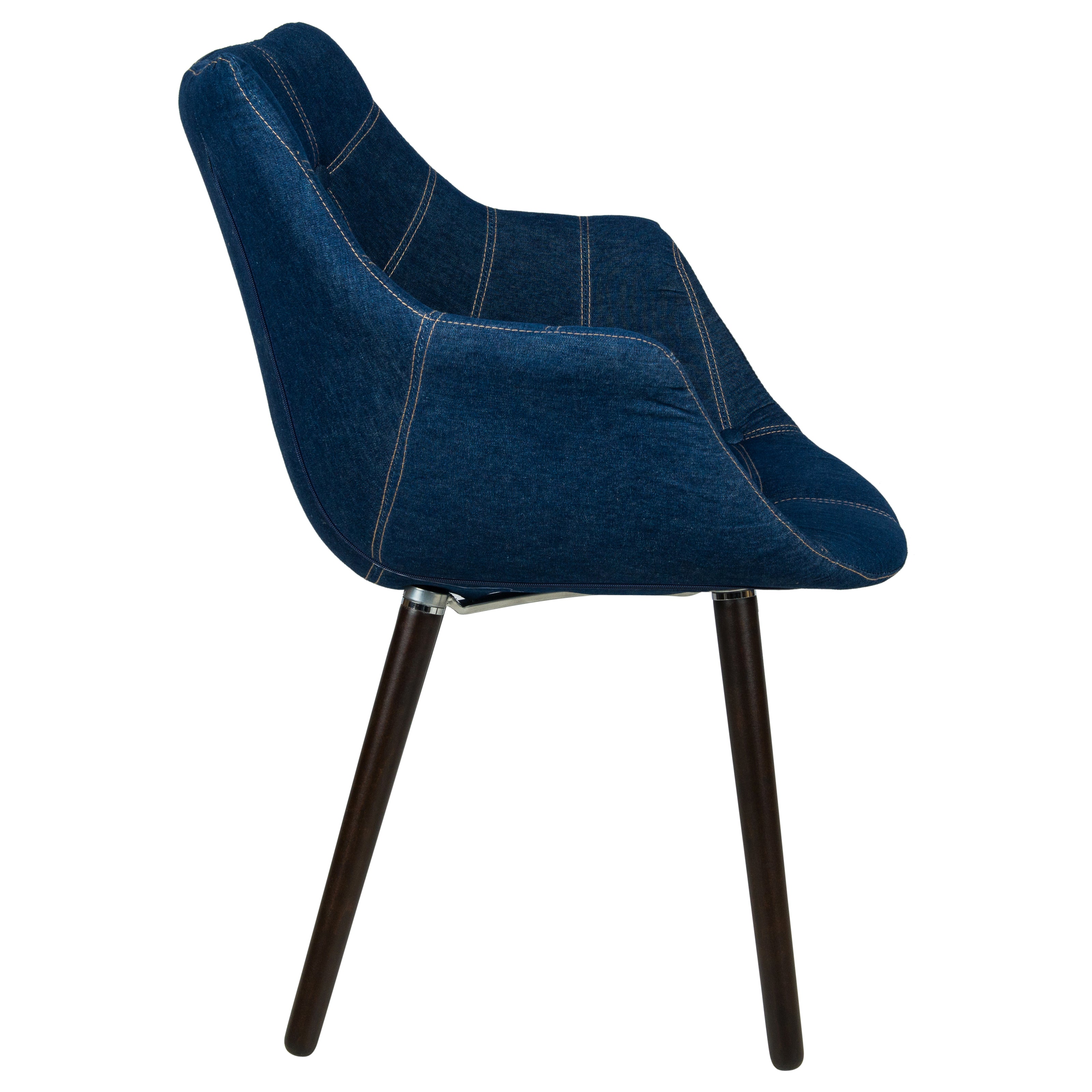 Hugo Tufted Denim Lounge Chair