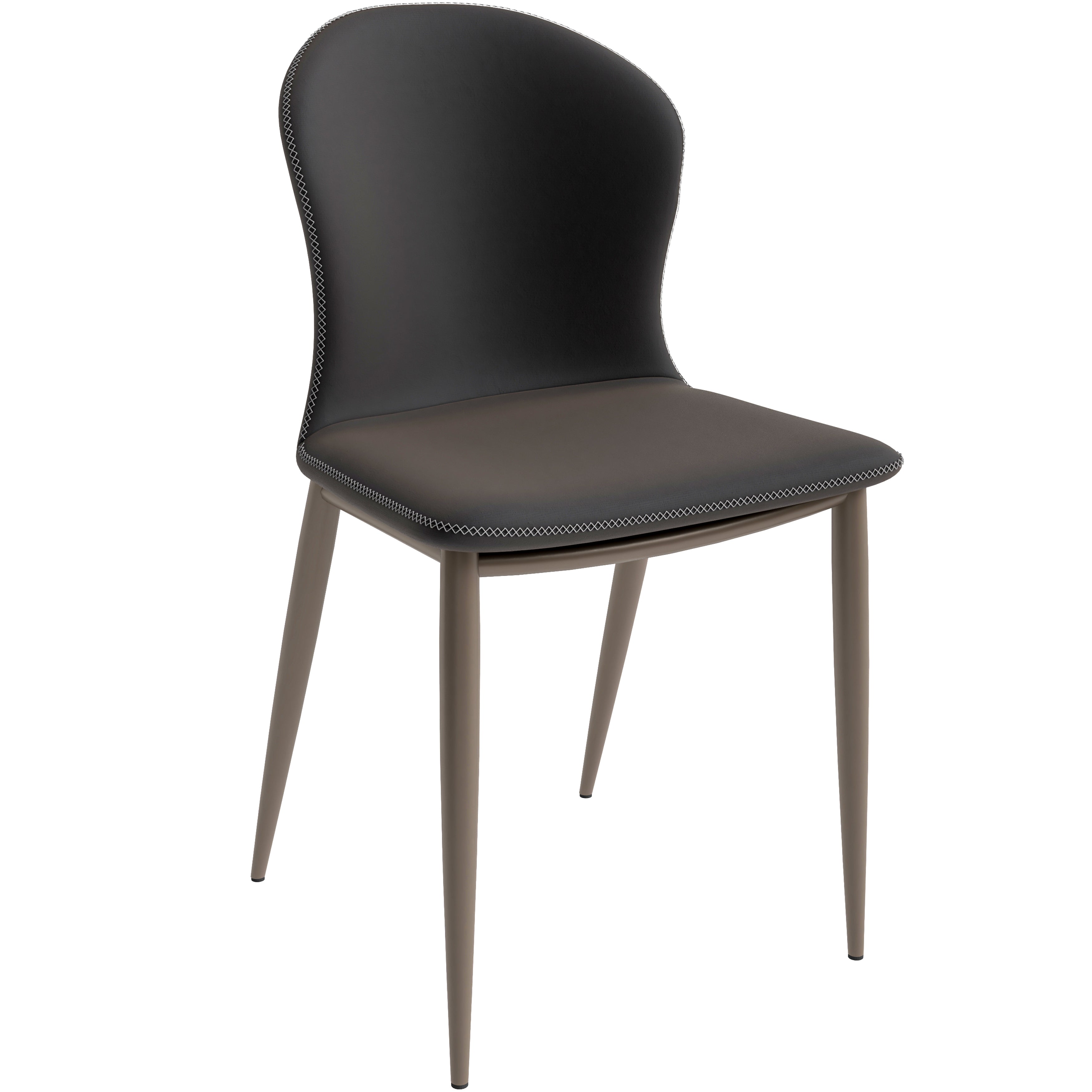 Mosaic Collection Modern Dining Chair in Charcoal Fabric