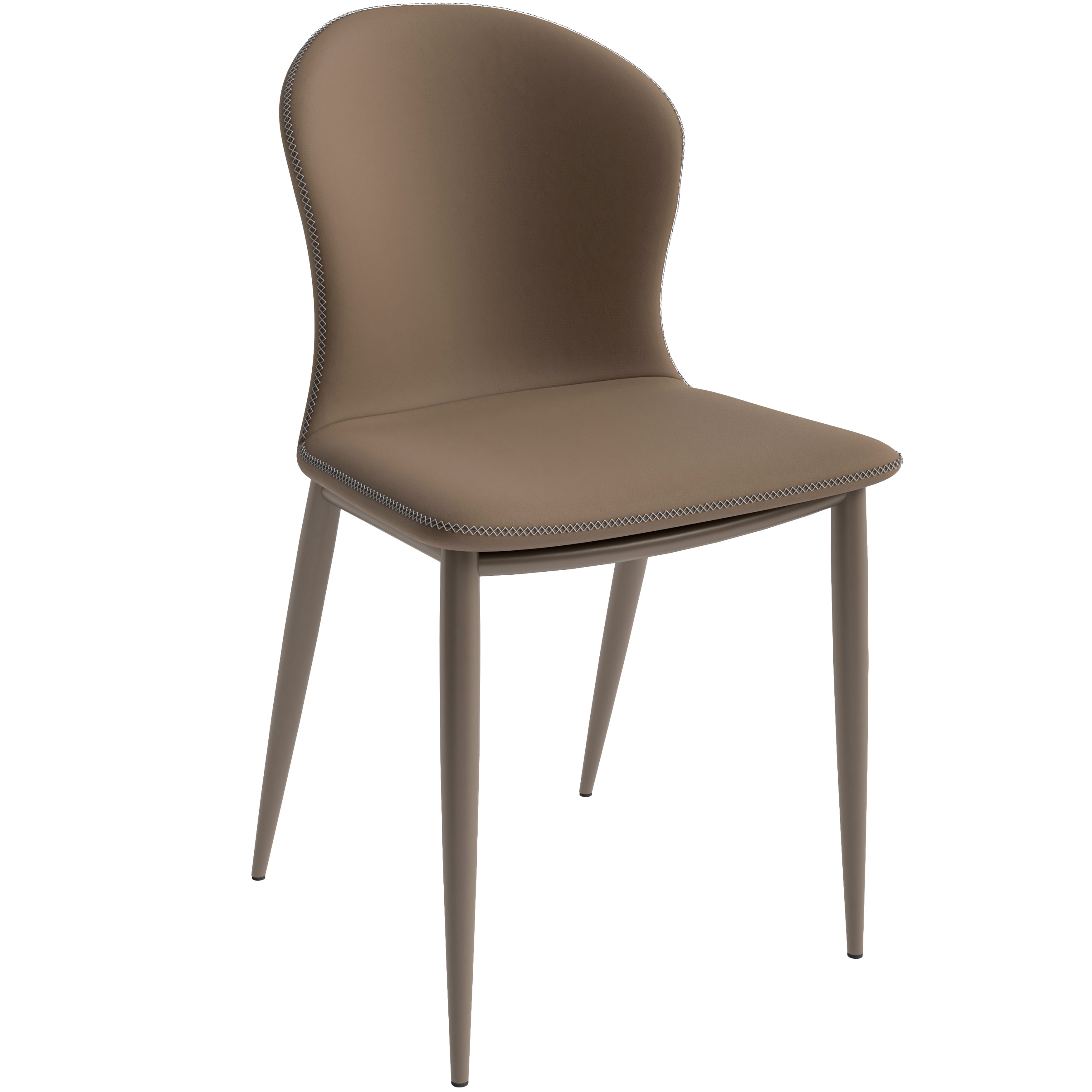 Mosaic Collection Modern Dining Chair in Light Brown Fabric