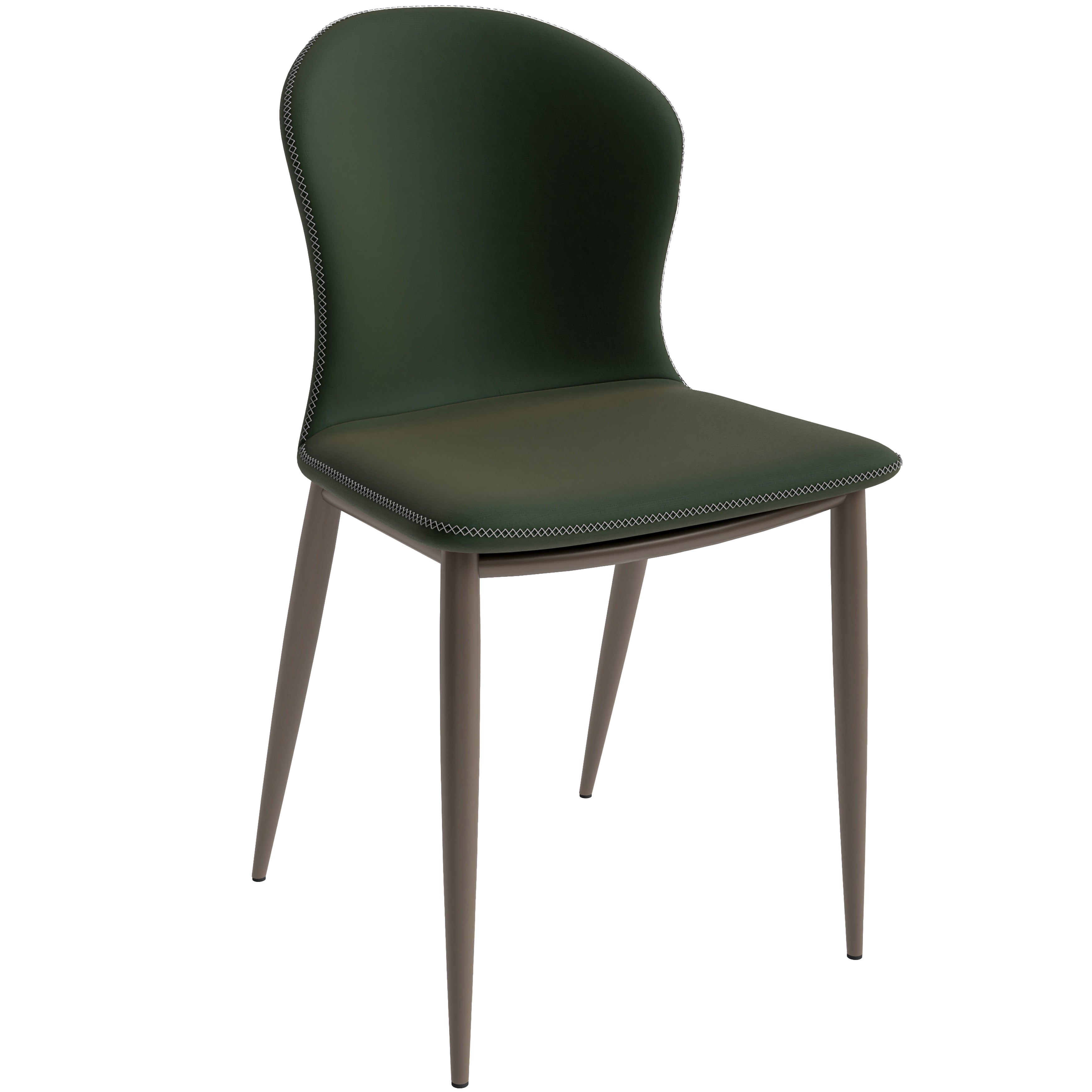 Mosaic Collection Modern Dining Chair in Olive Green Fabric