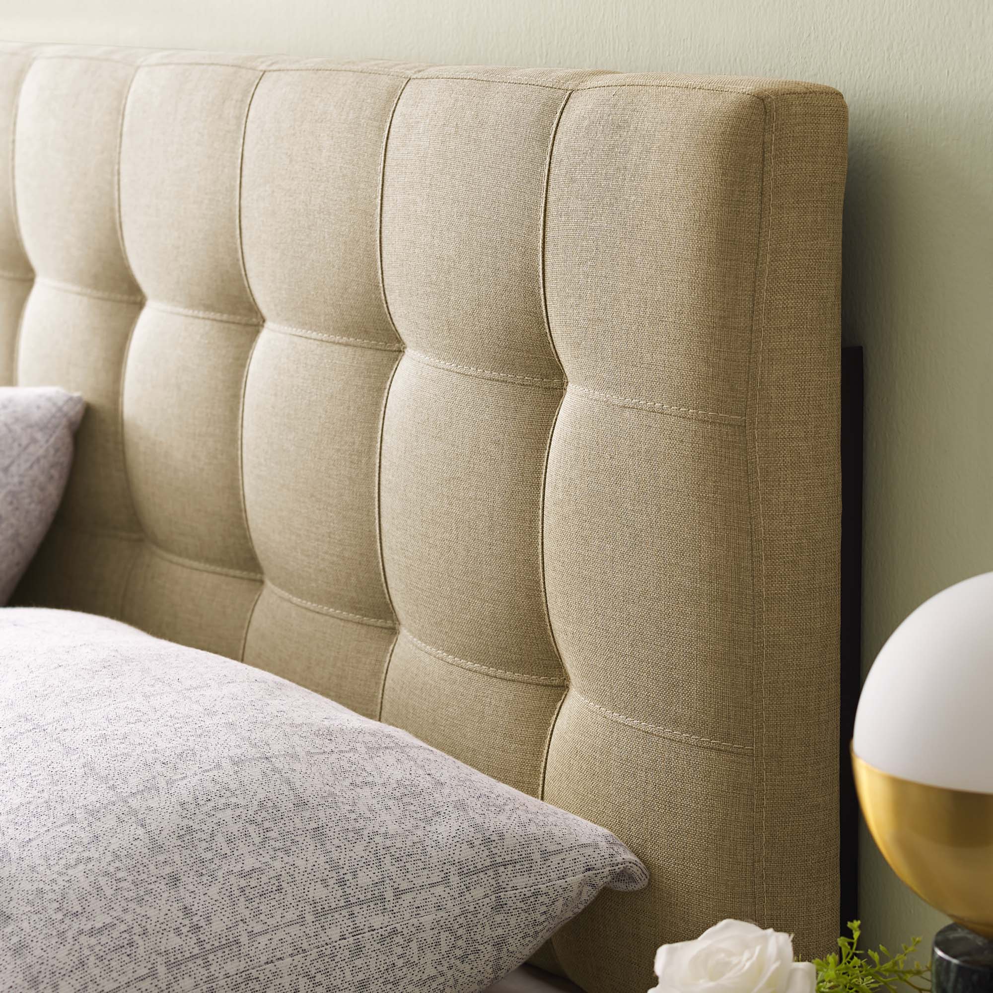 Lily Queen Upholstered Fabric Headboard