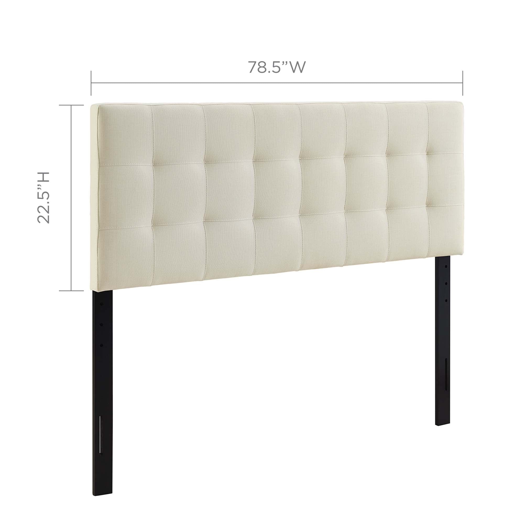 Lily King Upholstered Fabric Headboard