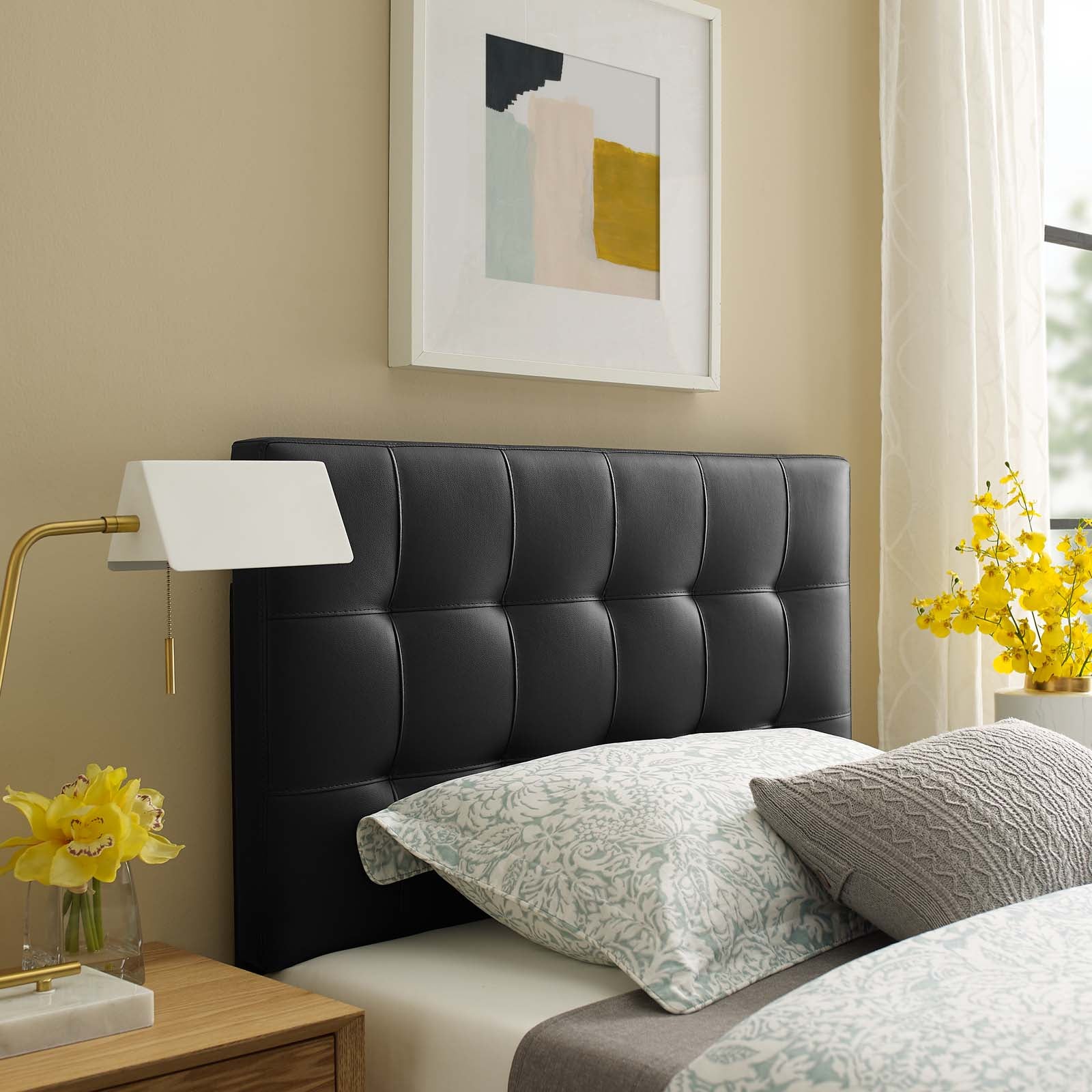 Lily Twin Upholstered Vinyl Headboard