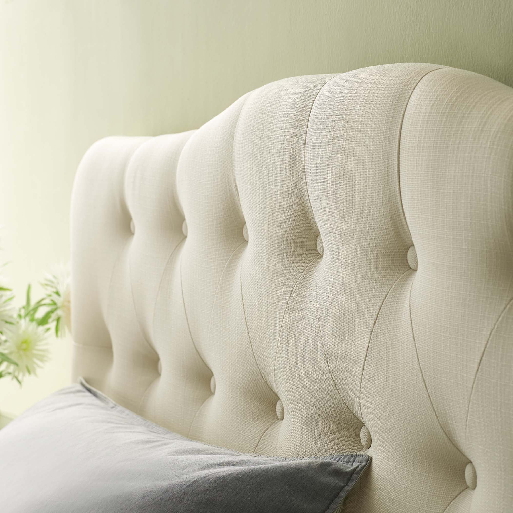 Annabel Full Upholstered Fabric Headboard